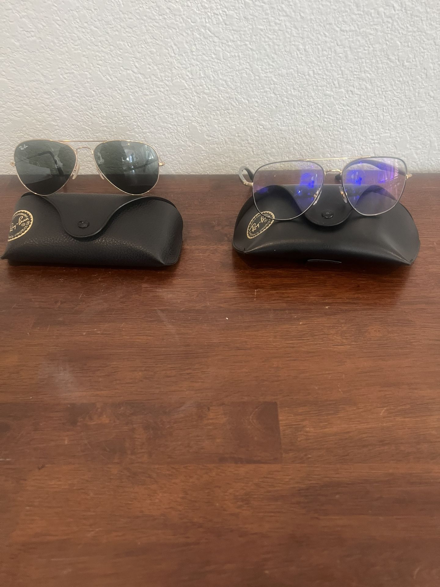 2 Ray Band Glasses 1 Prescription Glasses And Sunglasses Aviator