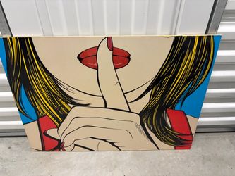 IKEA SOLMYRA Sssshhh AZZOPARDI  Lips Decor 1999 Wall Art Modern Pop Art