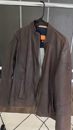 Boss leather jacket size 38/medium