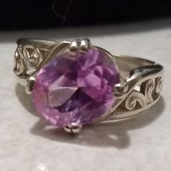 Very Pretty 😍 🆕 Genuine Pink Sapphire Ring 💍 SIZE 5.25! 💞