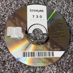 Lexmark 730 Series Printer Software CD Rom Installation Disk Used Pre Owned Work