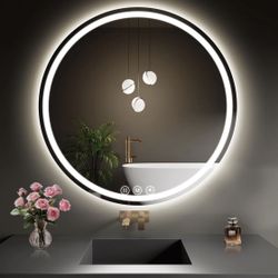 Bathroom mirror with ligth & heater 32”