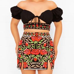 Michoacán Embroidered  Skirt