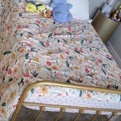 Twin Gold Bed Frame And Mattress