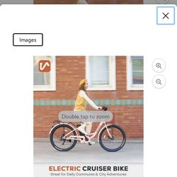 Viribus 26" Electric Bike 7 Speed for Adults Beach Cruiser E-bike with 36V 13Ah Battery, Pink