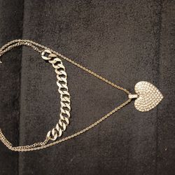 2 in 1 Heart Necklace