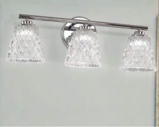 allen + roth Presli 21.93-in 3 Light Gloss Chrome Integrated LED Modern/contemporary Bathroom