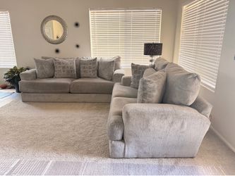 Slate Grey Sofa and Loveseat