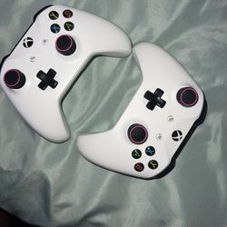 Two Xbox One Controllers 