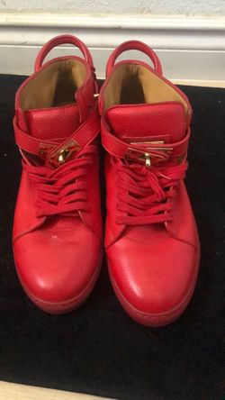 Red buscemi designer shoes