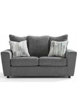 BRAND NEW!! Signature Design by Ashley Stairatt Casual Loveseat with Flared Arms, Gray