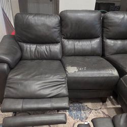 5 seater top grain leather sectional $ 275