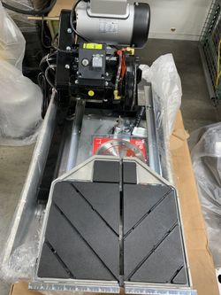 7 inch tile saw with a one horsepower induction motor very heavy duty