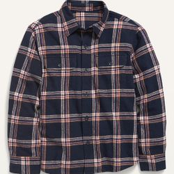 Plaid Flannel Utility Pocket Shirt Long Sleeve Button Down Top Kids Children's Size XXL 18 Old Navy Extra Large 