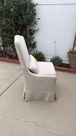 4x Restoration Hardware Rolling Dinning Table Chairs