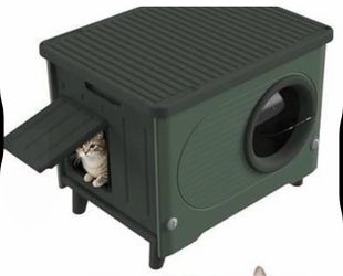 Waterproof Outdoor Cat Shelter with Emergency Exit