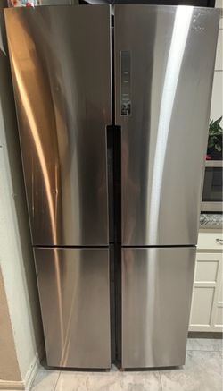 Haier 4-Door Refrigerator – Stainless Steel