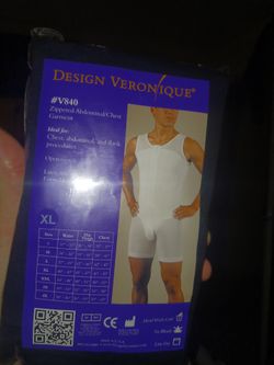 Brand New Sealed Package #V840 Zippered Abdominal/Chest Garment