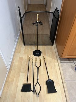 New Fireplace Tools and Screen