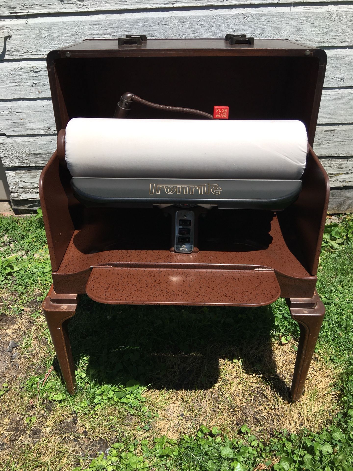 Vintage Ironrite iron press- Model 88 mangle -cabinet on wheels