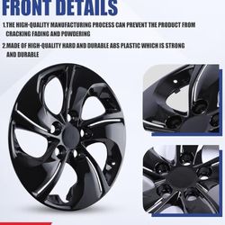 5 Bolt Hubcaps 15" BLACK