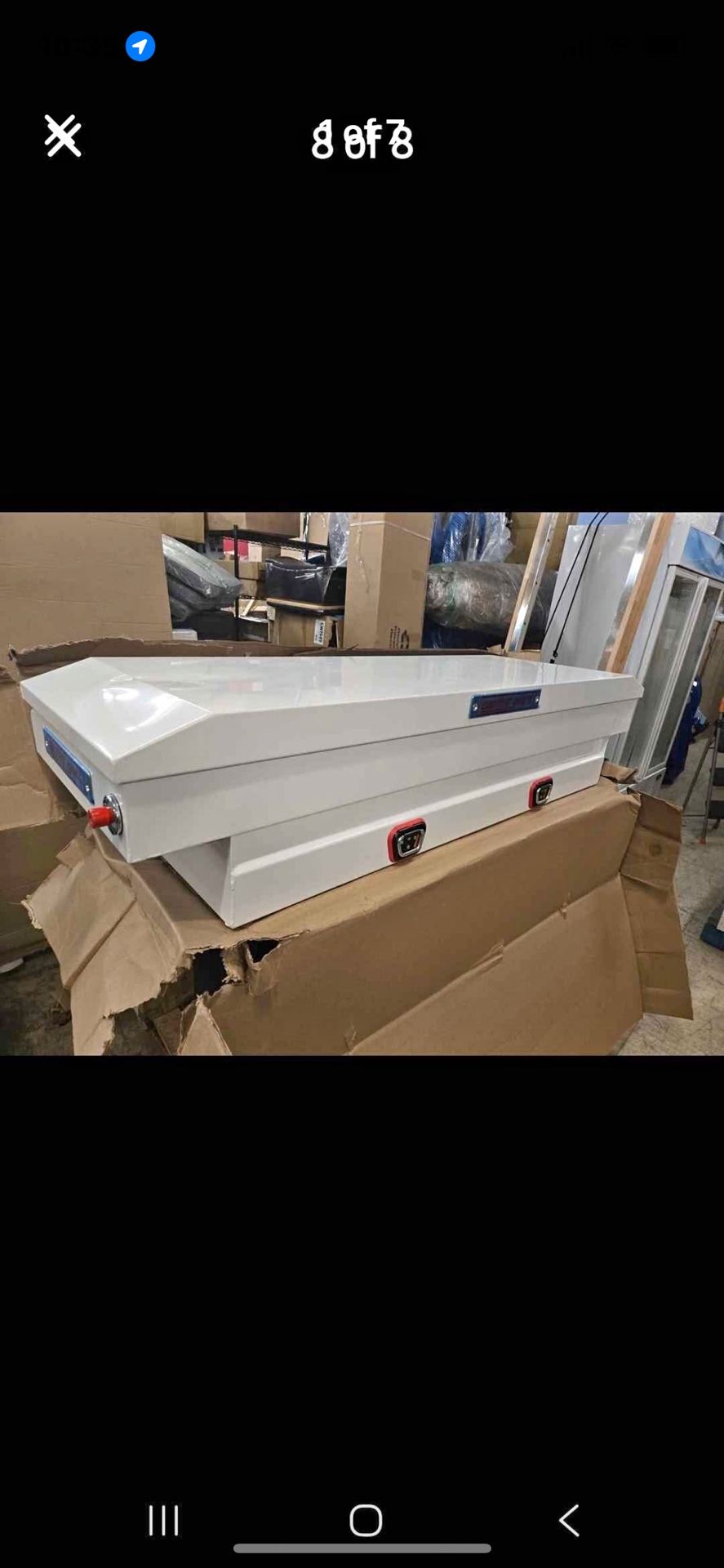 Weather Guard 62.5 in. White Steel Compact Crossover Truck Tool Box New One very small ding on top Otherwise perfect 595$ Pick up Mesa Alma School an