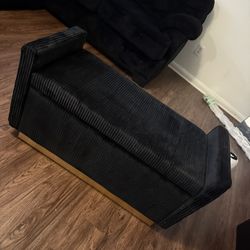 Ottoman Black Storage 
