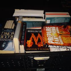 Crate of Bulk Pre-Owned Books, 45 Books (44 Fiction, 1 Non-Fiction), Crate Not Included