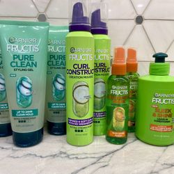Garnier Fructis stylers: Sleek and Shine Leave In Conditioner with Argan Oil, 10.2 fl oz; Mousse, Hair Gel, Glossing Spray