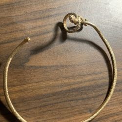 18 Karat Gold-Plated Snake Choker Necklace 