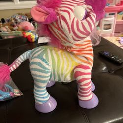 Fur Real Zenya The Rainbow Zebra