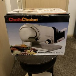 Chef’s Choice Premium Electric Food Slicer. New. Never Been Used(See & Click On Pictures).
