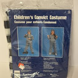 Vintage 90s Convict Ams-can Childrens Costume Kids Sz 8-10 Medium New