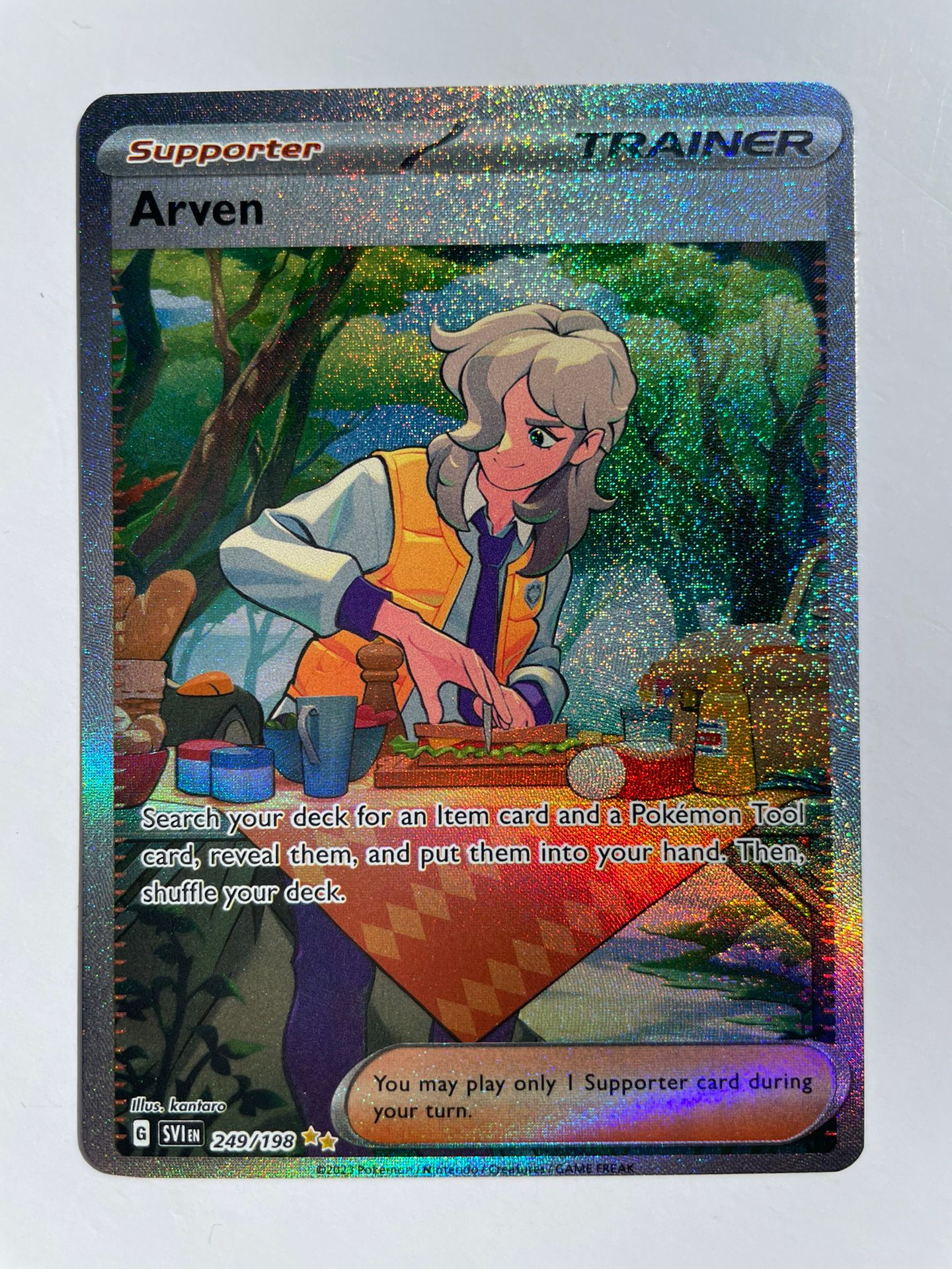Pokemon TCG Scarlet and Violet Arven Alt Art  Trainer 249/198  Pack Fresh Mint