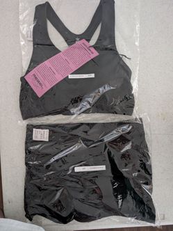 Rebel black Sports Bra and shorts *** New