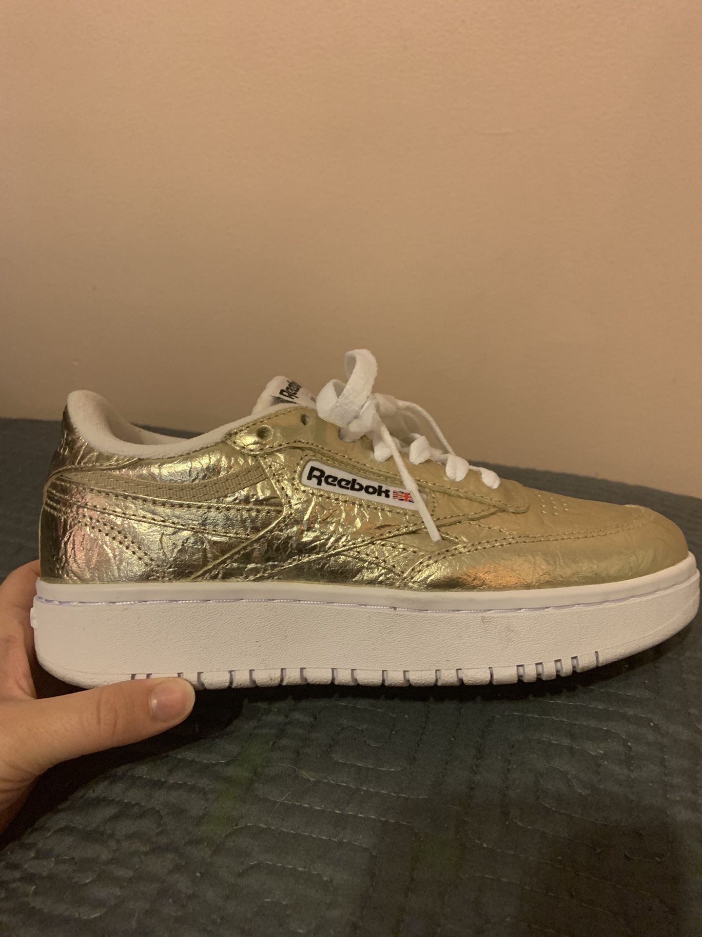 Reebok Classic Gold Foil Sneakers