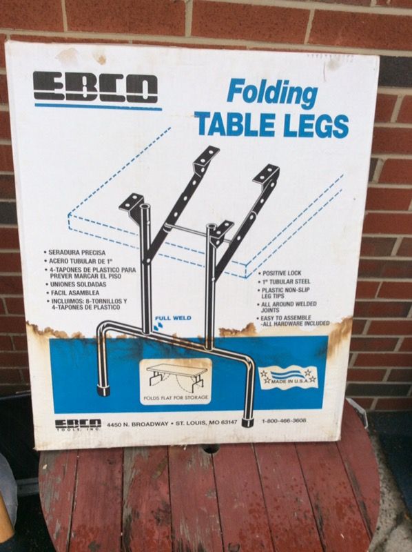 2 Sets EBCO Folding Table Legs