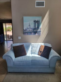 Light Blue Loveseat