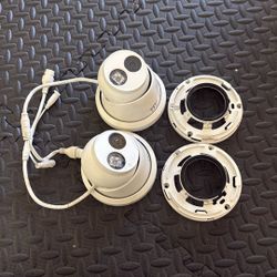Turret IP Dome Cameras (two) Security Camera POE
