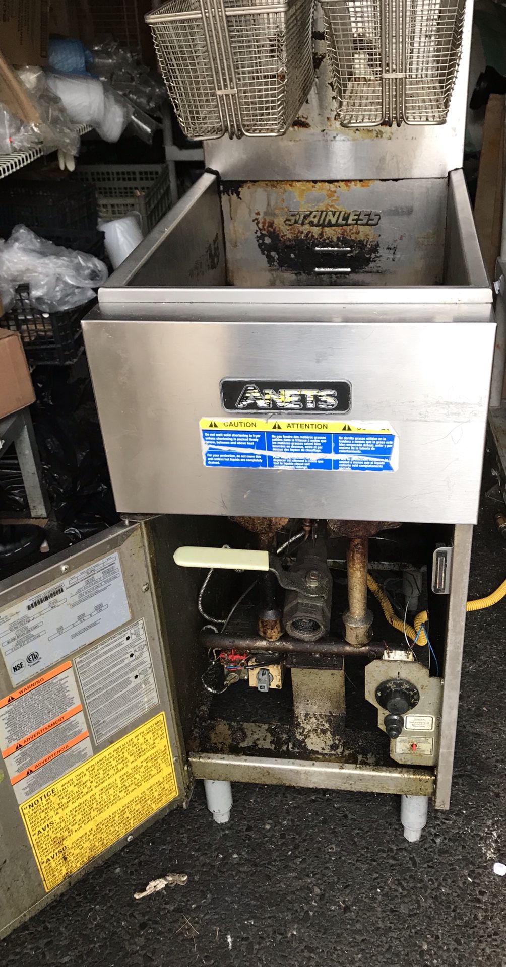 Anets slg40 commercial Floor standing gas deep fryer
