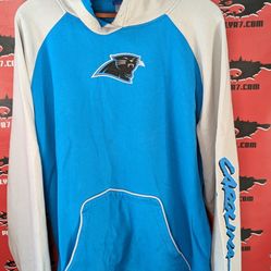 XL ⚡ Reebok 🔥 NFL Hooded Sweatshirt Carolina Panthers 🔥 Ready 2 ⚓