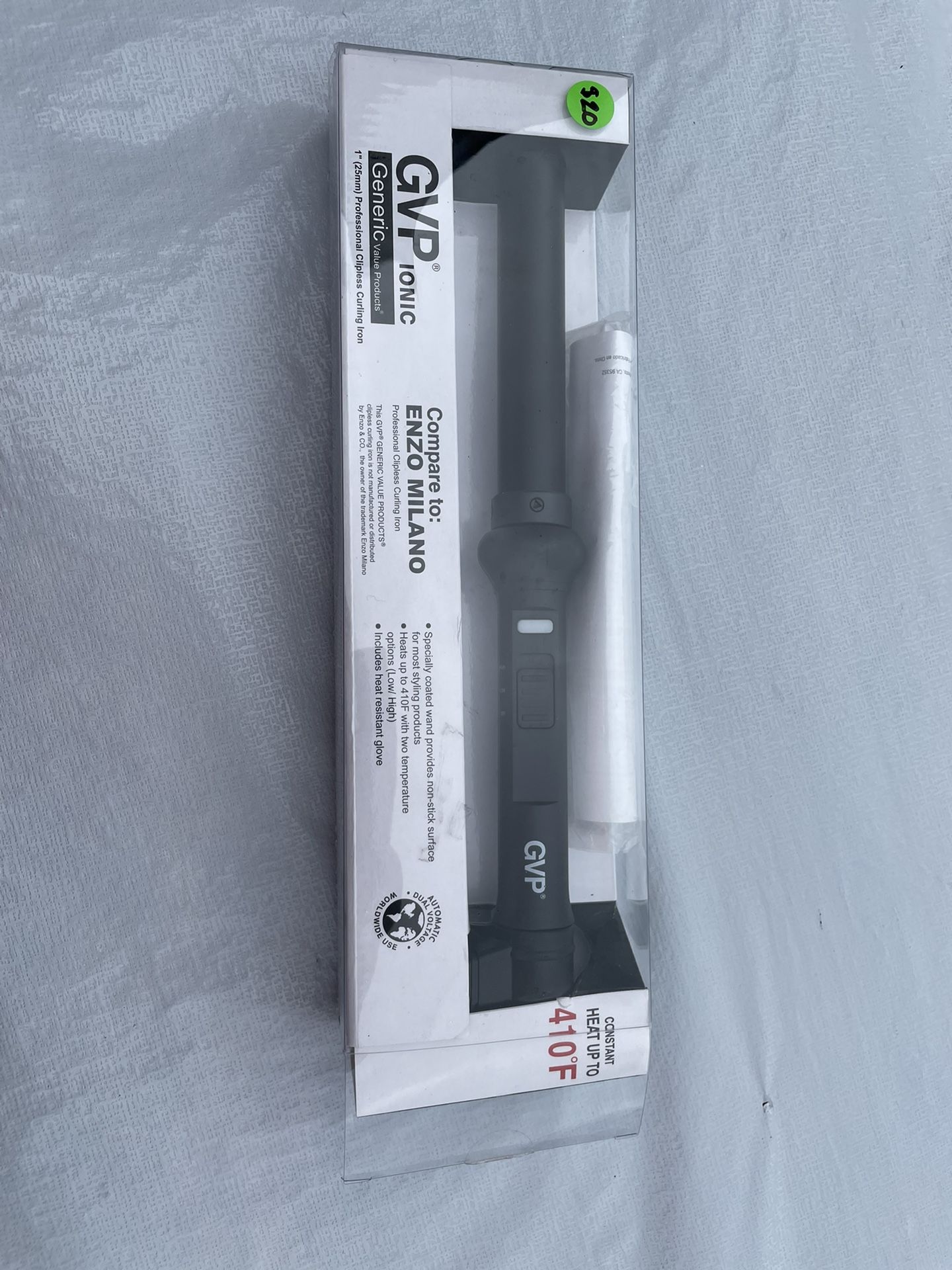 GVP ionic Clipless Curling Iron
