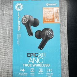 JLab Epic Air Active Noise Cancelling True Wireless Bluetooth Earbuds