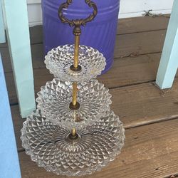 Three Tier Crystal Candy Dish
