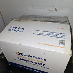 834 ft. Cable Matters Outdoor/Direct burial Cat 6 UTP  23 AWG , pure copper,  network cable