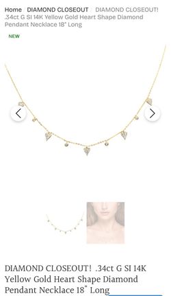 14kt natural diamond necklace 18”