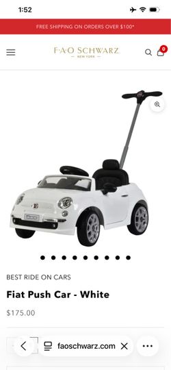 Fiat 500 Kids Push Car – White
