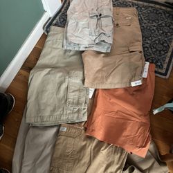 Men’s Pants  Large Long Sleeved Shirts &Shorts W 36