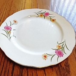 Plates (5), High-quality porcelain or bone china with a gold/gilt rim and glazed finish, MS China Japan ,--