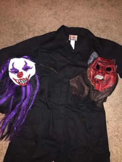 Halloween costume mask jumpsuit